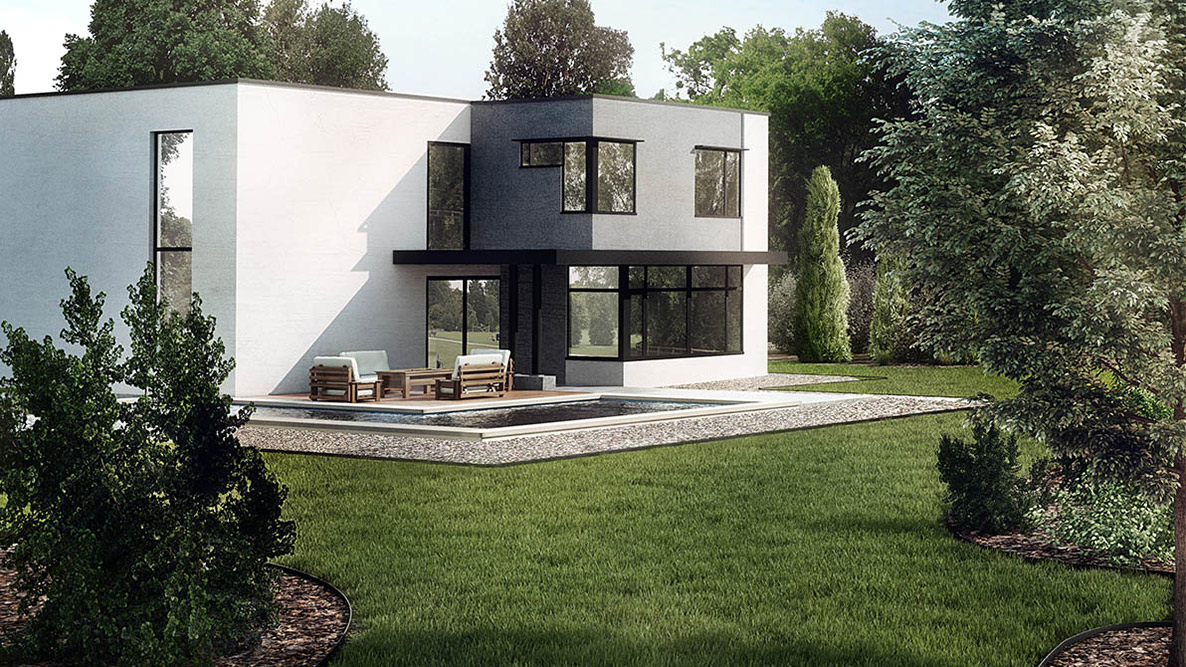 3D vizualizace použití oddělovacích obdélníků