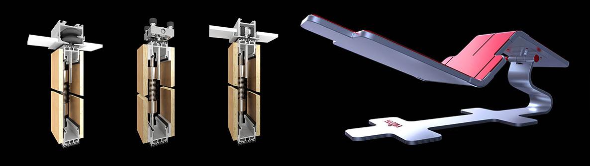 Vizualizace komínu a lavice