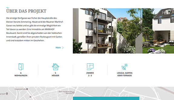Návrh webu pro developerský projekt