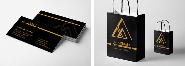 Možnost využití loga na reklamní předměty jako jsou vizitky a tašky