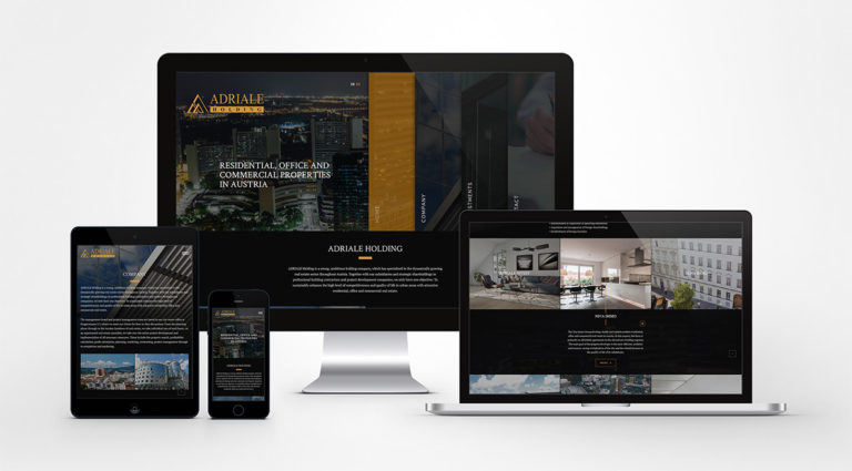 Ukázka internetové stránky a funkce na zařízeních jako je tablet mobil počítač