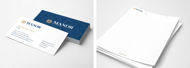 Ukázka vizitek a hlavičkového papíru